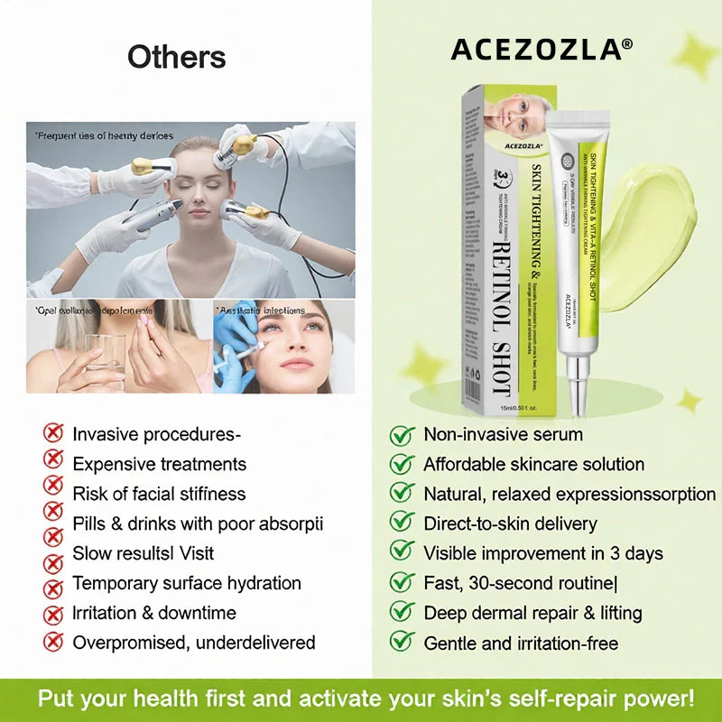 ✨Final 3 Hours: 70%OFF🔥Acezozla™ Botulinum & Vita-A Retinol Shot Wrinkle-Lift Tightening cream✨