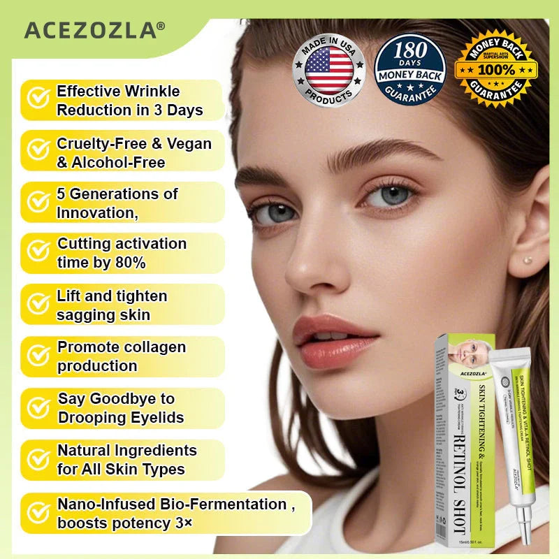 ✨Final 3 Hours: 70%OFF🔥Acezozla™ Botulinum & Vita-A Retinol Shot Wrinkle-Lift Tightening cream✨